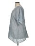 Johnny Was Gray Short Sleeve Blouse Size XL - photo 5