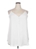 Ann Taylor LOFT 100% Polyester White Sleeveless Blouse Size XXL - photo 1
