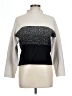 Anne Klein Color Block Gray Black Pullover Sweater Size L - photo 1