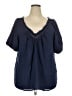 Torrid Blue Short Sleeve Blouse Size 2X Plus (2) - photo 1