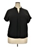 Unbranded 100% Polyester Black Short Sleeve Blouse Size 2XL - photo 1