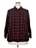 Lane Bryant Plaid Red Long Sleeve Button-Down Shirt Size 18 - photo 1