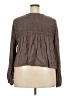 Gap 100% Rayon Brown Long Sleeve Blouse Size XXL - photo 2