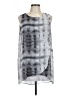 H By Halston 100% Polyester Stripes Gray Sleeveless Blouse Size L - photo 1
