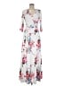 Unbranded Floral Ivory Casual Dress Size M - photo 1