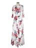 Unbranded Floral Ivory Casual Dress Size M - photo 2