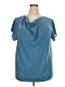 Universal Standard 100% Polyester Blue Short Sleeve Blouse Size 18 (M) - photo 1