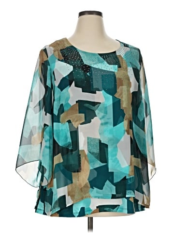JM Collection 3/4 Sleeve T-Shirt (view 1)