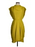 Express 100% Polyester Solid Yellow Cocktail Dress Size S - photo 1