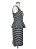 Ann Taylor Stripes Gray Casual Dress Size 4 - photo 4