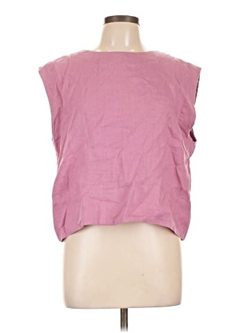 Madewell Bateau-Neck Tank in 100% Linen (view 1)