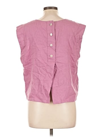 Madewell Bateau-Neck Tank in 100% Linen (view 2)