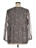 Lucky Brand Gray Long Sleeve Blouse Size XL - photo 2