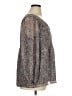 Lucky Brand Gray Long Sleeve Blouse Size XL - photo 4