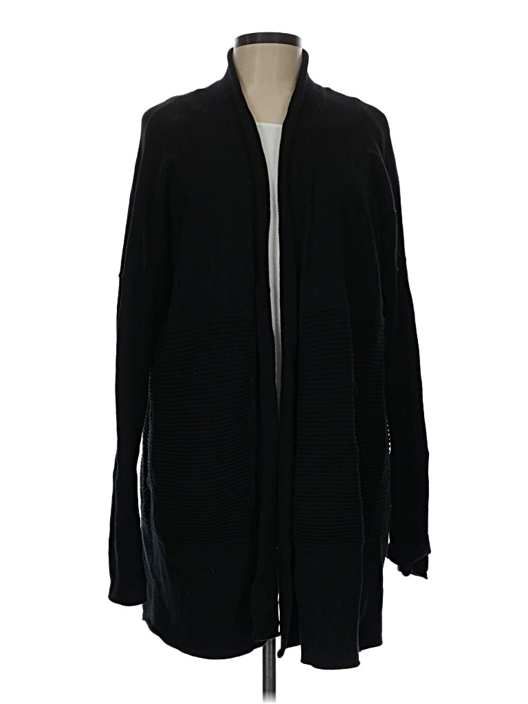 Pre-owned Lululemon Athletica Wool Cardigan Sweater In Black