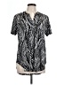 Cato Animal Print Silver Short Sleeve Blouse Size L - photo 1