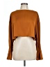 Nap 100% Polyester Brown Long Sleeve Blouse Size L - photo 1
