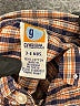 Gymboree 100% Cotton Checkered-gingham Brown Long Sleeve Button-Down Shirt Size 3-6 mo - photo 3