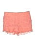 Ann Taylor LOFT 100% Cotton Chevron-herringbone Orange Shorts Size 8 - photo 1