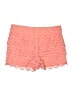Ann Taylor LOFT 100% Cotton Chevron-herringbone Orange Shorts Size 8 - photo 2