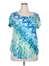White Stag 100% Polyester Tie-dye Teal Short Sleeve Top Size 2X - photo 1