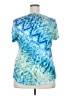 White Stag 100% Polyester Tie-dye Teal Short Sleeve Top Size 2X - photo 2