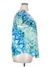 White Stag 100% Polyester Tie-dye Teal Short Sleeve Top Size 2X - photo 4