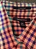 Lands' End 100% Baumwolle Checkered-gingham Green Purple Long Sleeve Button-Down Shirt Size 10 - photo 3