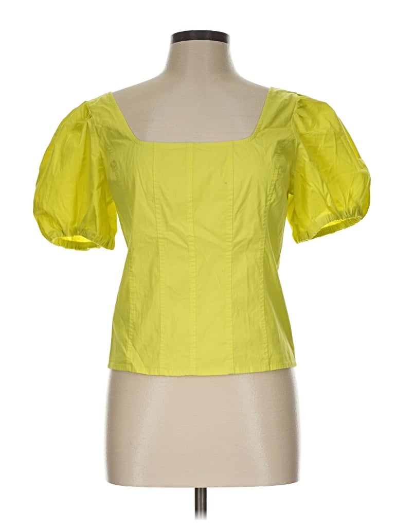 Pre-owned Jcrew Short Sleeve Blouse In Yellow
