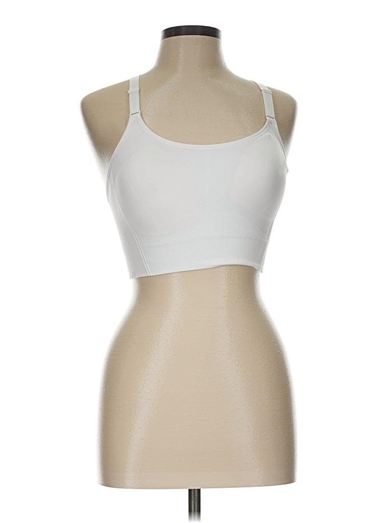 Pre-owned All In Motion Tank Top White Halter Neckline Tops