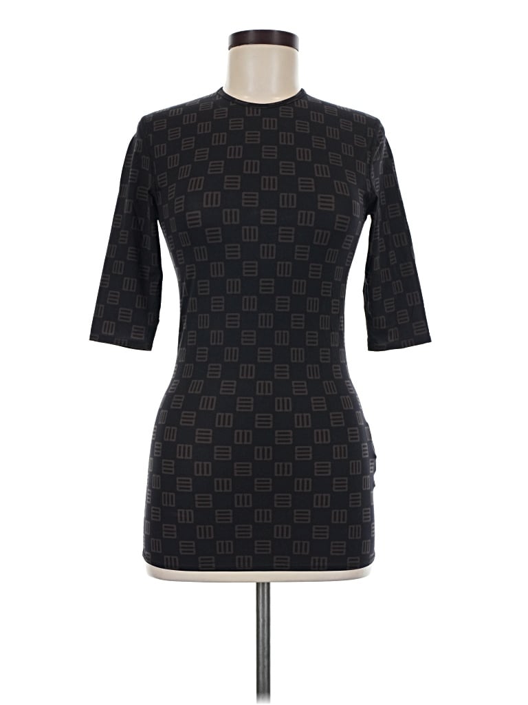 Pre-owned Ambush 3/4 Sleeve Top Black Mock Neckline Tops