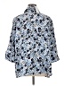 Maggie Barnes Floral Blue 3/4 Sleeve Blouse Size 2X - photo 2