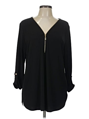 JM Collection Long Sleeve Blouse (view 1)