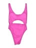 BCBGeneration Solid Pink One Piece Swimsuit Size XS - photo 2