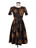 Lularoe Print Brown Casual Dress Size S - photo 1