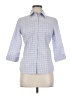 Banana Republic Blue 3/4 Sleeve Button-Down Shirt Size 6 Petite - photo 1