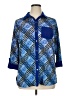 Nygard Color Block Blue 3/4 Sleeve Blouse Size 1X - photo 1
