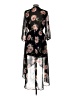 As U Wish 100% Polyester Floral Black Casual Dress Size L - photo 2
