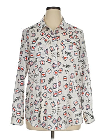 Karl Lagerfeld Paris Long Sleeve Blouse (view 1)