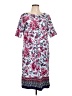 Talbots Print Blue Casual Dress Size L - photo 1