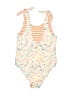 Assorted Brands Print Ivory Orange One Piece Swimsuit Size S (estimated, baby) - photo 2