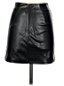 Shein Solid Black Faux Leather Skirt Size 2 - photo 2