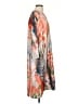 Unbranded 100% Polyester Print Orange Casual Dress Size XS - photo 4