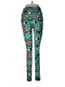 Lularoe Print Teal Leggings Size 1X (Tall & Curvy) - photo 1