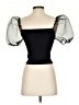 Zara Black Short Sleeve Top Size S - photo 2