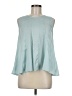Eri + Ali 100% Polyester Teal Sleeveless T-Shirt Size S - photo 1