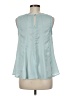 Eri + Ali 100% Polyester Teal Sleeveless T-Shirt Size S - photo 2