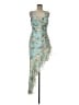 Mac Duggal 100% Polyester Teal Cocktail Dress Size 8 - photo 1