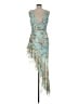 Mac Duggal 100% Polyester Teal Cocktail Dress Size 8 - photo 2