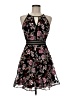 BCX 100% Nylon Floral Black Cocktail Dress Size 7 - photo 1